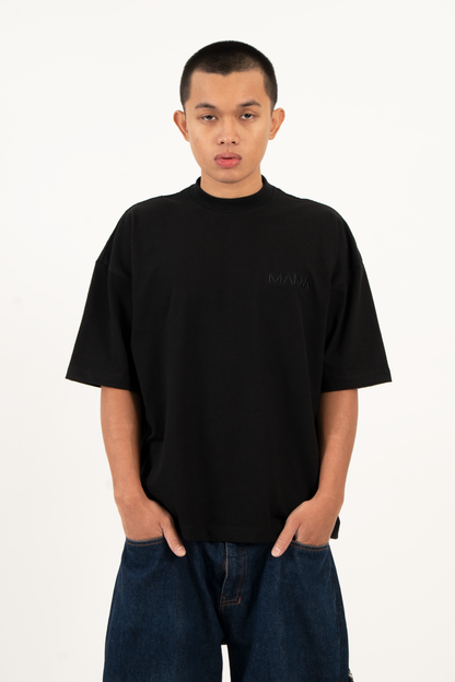 BLACK SIGNATURE TEE IN DARK